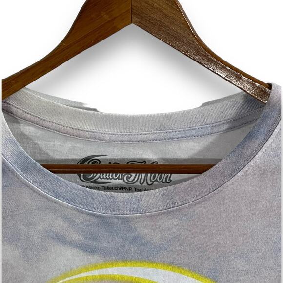Sailor Moon Purple Tie Dye Crop Graphic Anime T Shirt Size L Short Sleeve Top - Picture 4 of 8